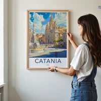 Catania Poster | Italy Wall Art | Europe Decor