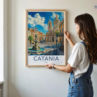 Catania Poster | Italy Wall Art | Europe Decor