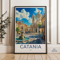 Catania Poster | Italy Wall Art | Europe Decor