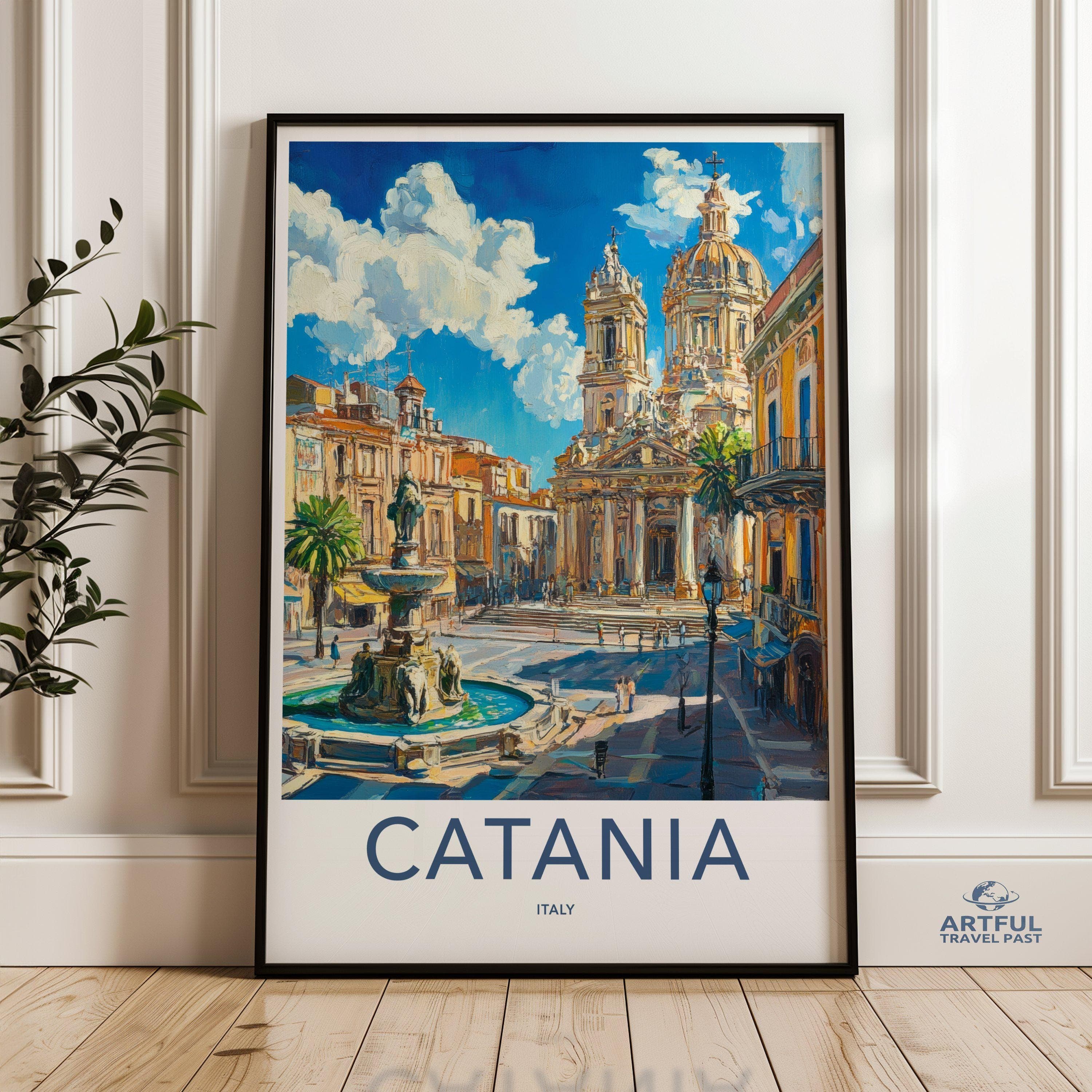 Catania Poster | Italy Wall Art | Europe Decor