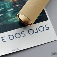 Cenote Dos Ojos Poster | Mexico Decor