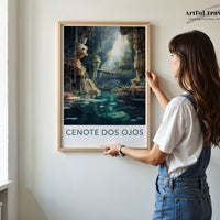 Cenote Dos Ojos Poster | Mexico Decor