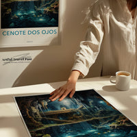 Cenote Dos Ojos Poster - Mexico Wall Art