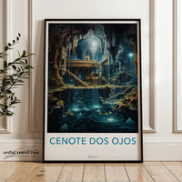 Cenote Dos Ojos Poster - Mexico Wall Art