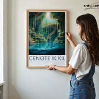 Cenote Dos Ojos Poster | Quintana Roo Wall Art |