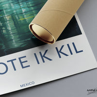 Cenote Ik Kil Poster | Blue Lagoon | Mexico Decor