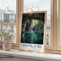 Cenote Ik Kil Poster | Blue Lagoon | Mexico Decor