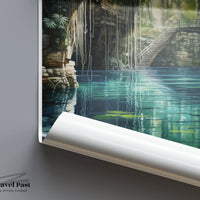 Cenote Ik Kil Poster | Blue Lagoon | Mexico Decor