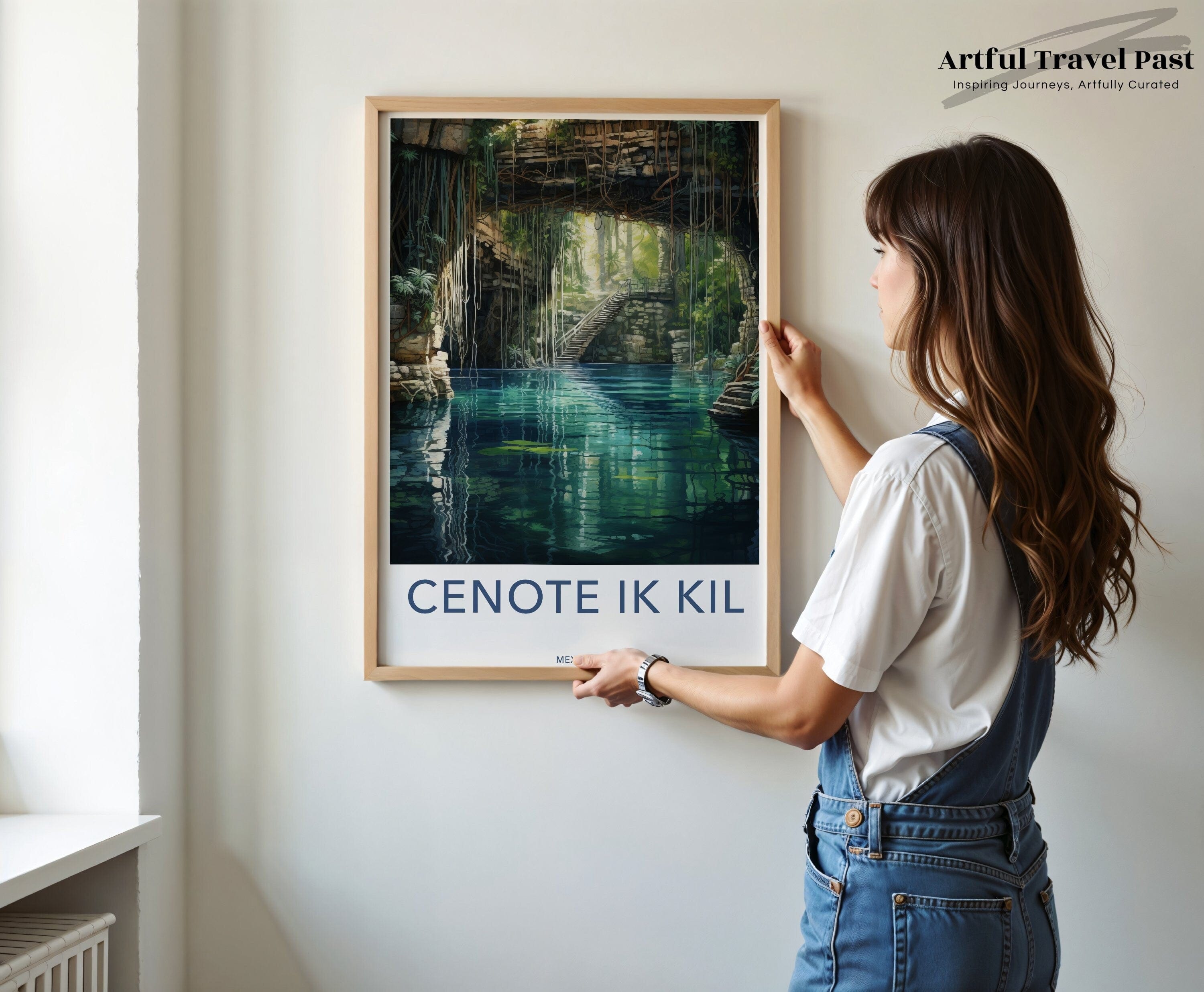 Cenote Ik Kil Poster | Blue Lagoon | Mexico Decor