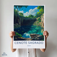 Cenote Sagrado Poster | Mexico Wall Art | Nature Decor