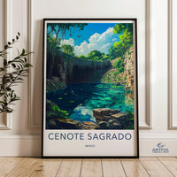 Cenote Sagrado Poster | Mexico Wall Art | Nature Decor