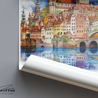 Český Krumlov Poster | Czech Republic Wall Art