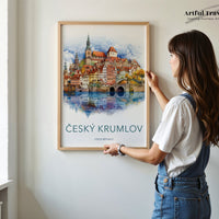 Český Krumlov Poster | Czech Republic Wall Art