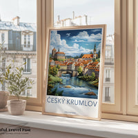 Český Krumlov Poster | Czech Republic Wall Art | Europe Decor