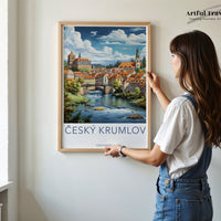 Český Krumlov Poster | Czech Republic Wall Art | Europe Decor
