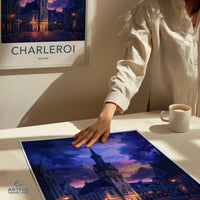 Charleroi Poster | Belgium Wall Art | Europe Decor