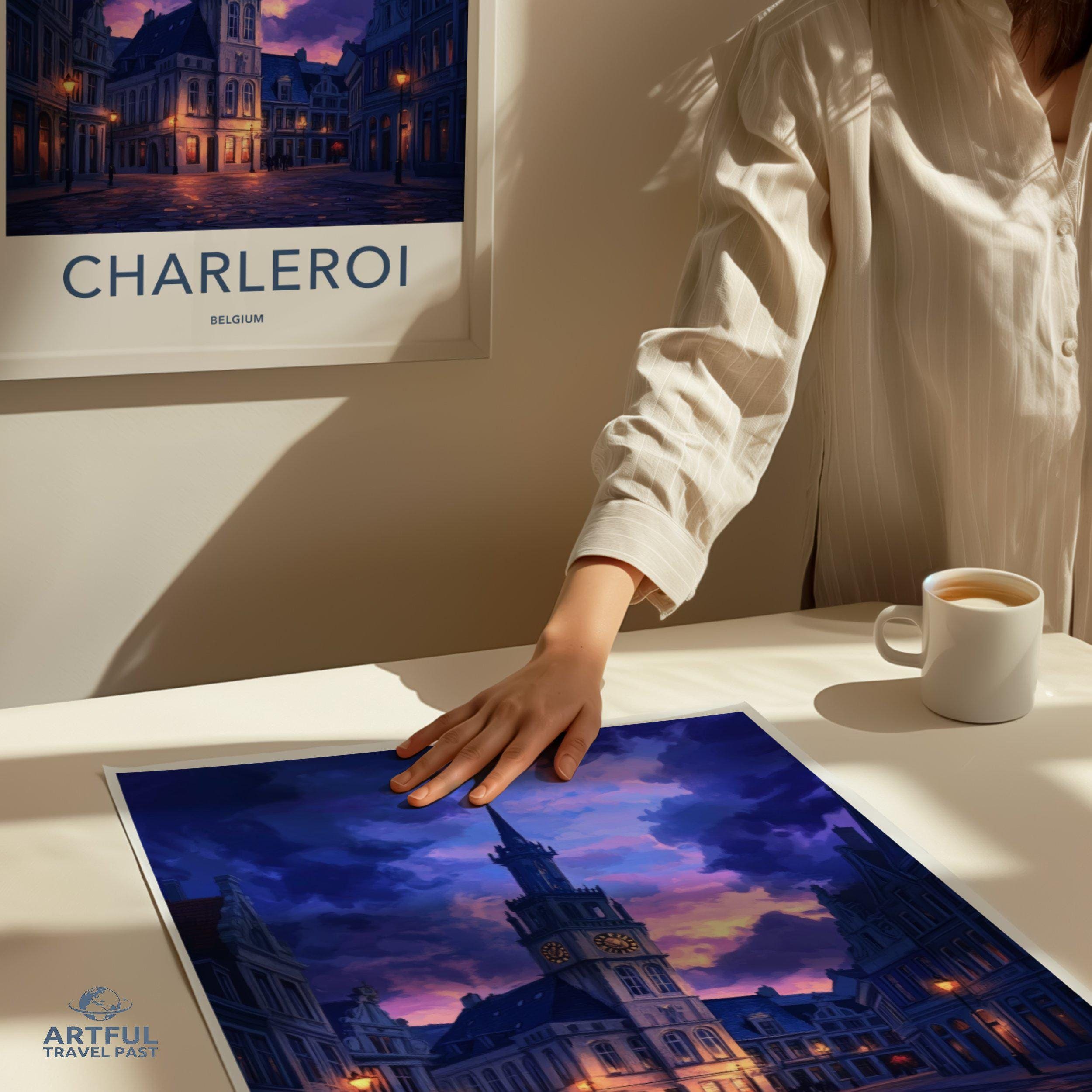 Charleroi Poster | Belgium Wall Art | Europe Decor