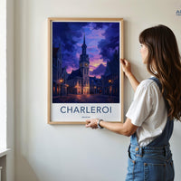 Charleroi Poster | Belgium Wall Art | Europe Decor