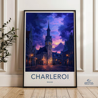 Charleroi Poster | Belgium Wall Art | Europe Decor