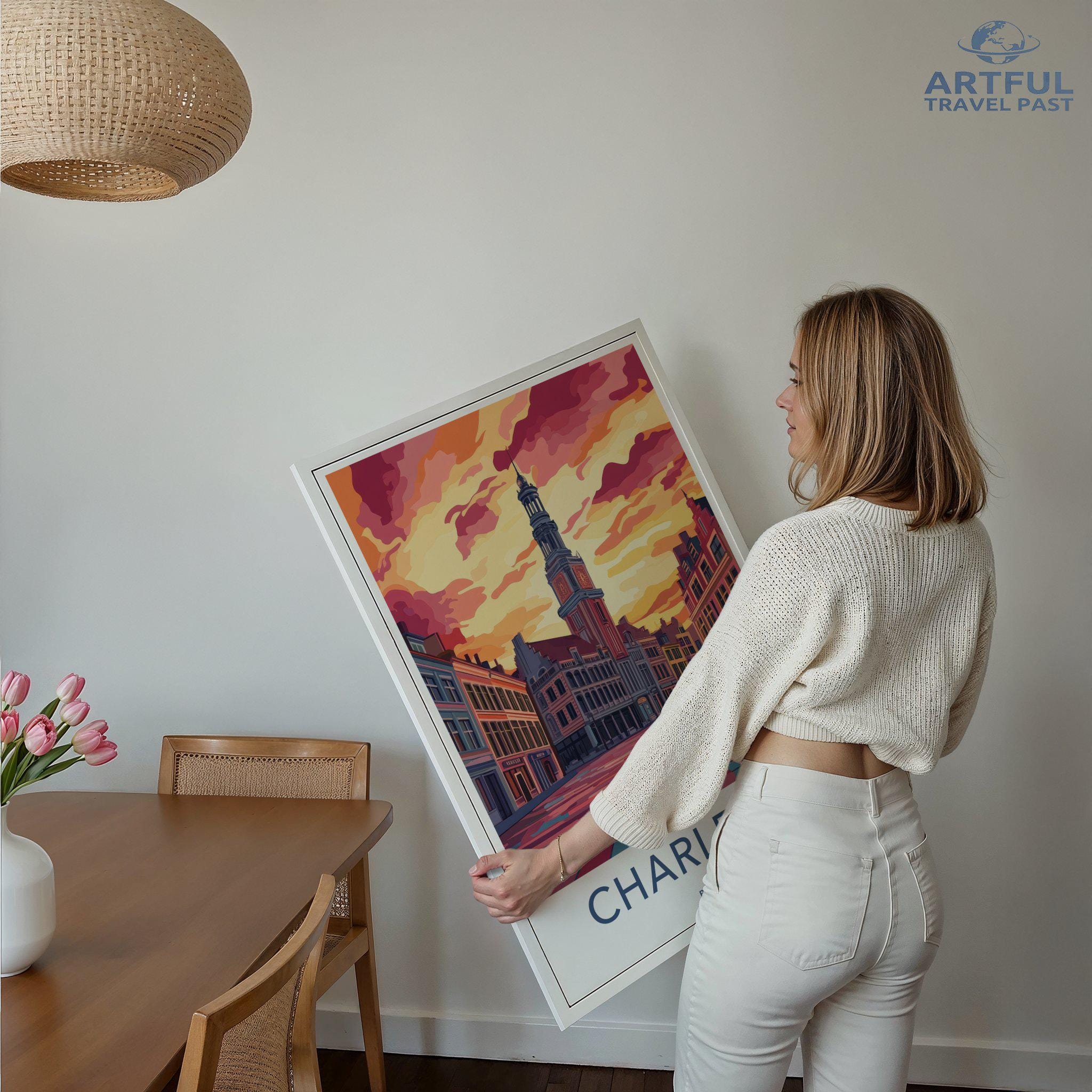 Charleroi Poster | Belgium Wall Art | Europe Decor
