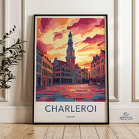 Charleroi Poster | Belgium Wall Art | Europe Decor