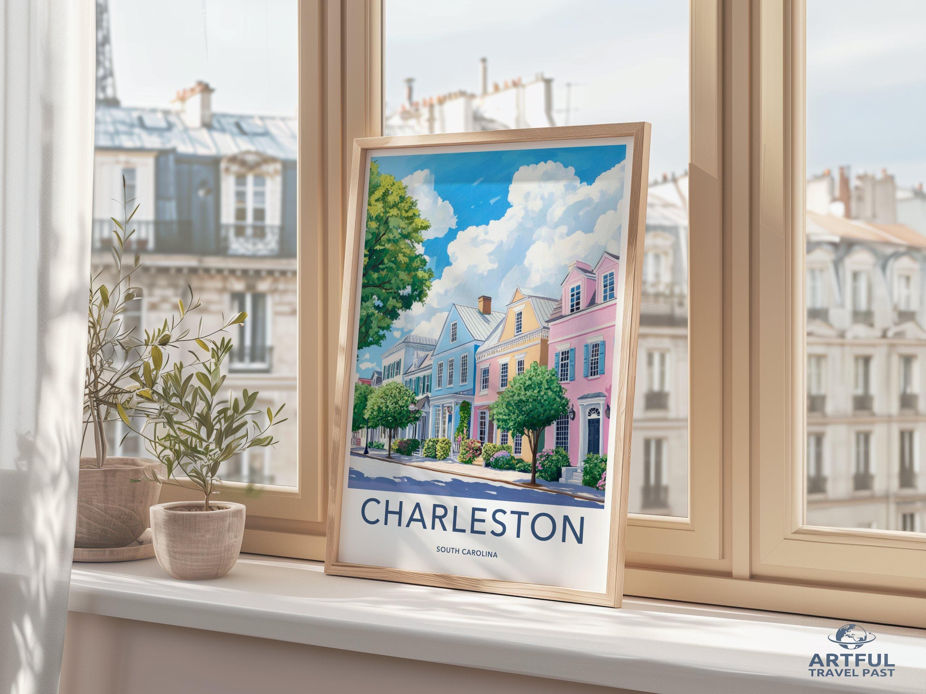 Charleston Poster | South Carolina Wall Art | America Decor