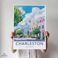 Charleston Poster | South Carolina Wall Art | America Decor