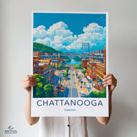Chattanooga Poster | Tennessee Wall Art | America Decor