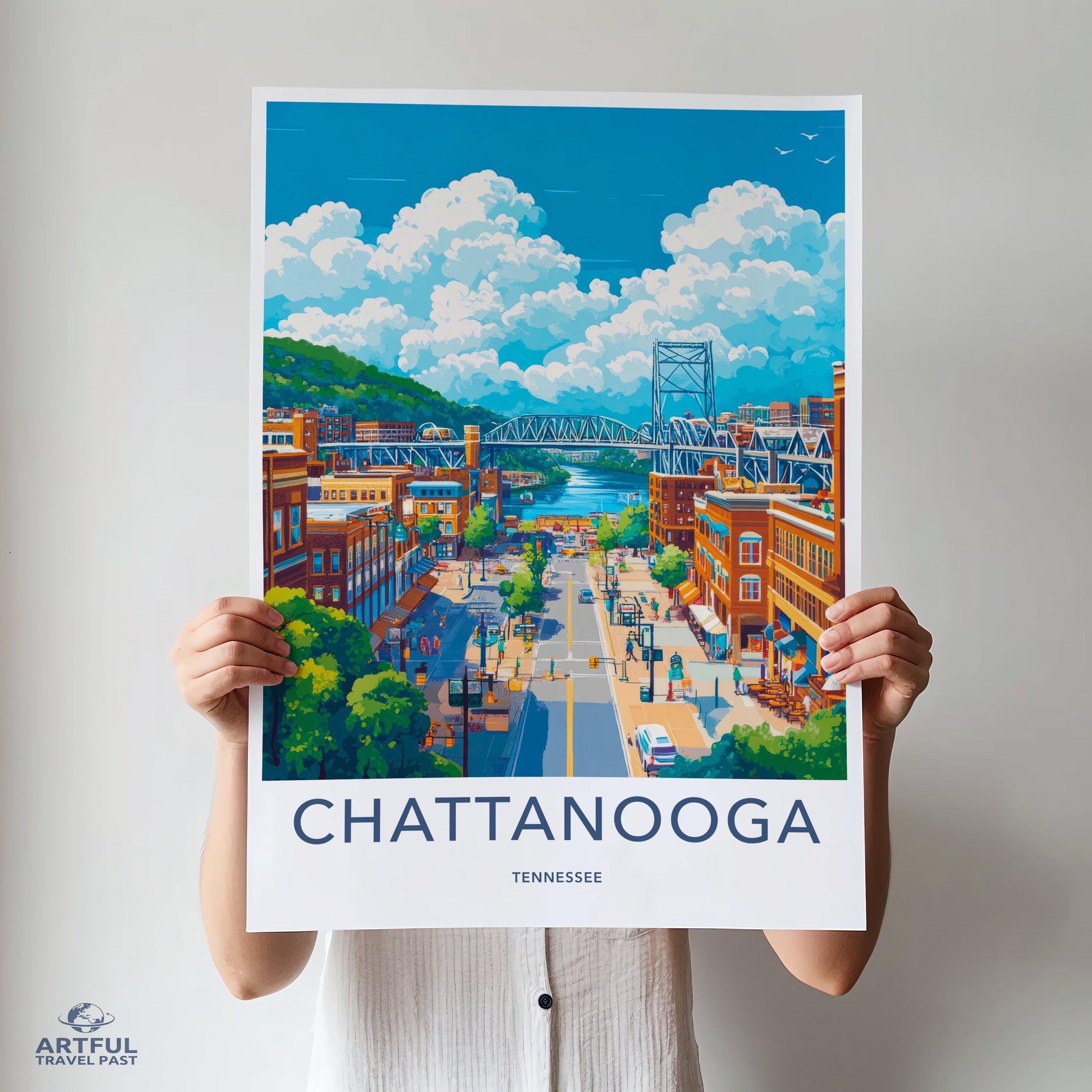 Chattanooga Poster | Tennessee Wall Art | America Decor