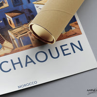 Chefchaouen Poster | Mediterranean Artwork | Morocco Wall Art