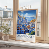 Chefchaouen Poster - Morocco Wall Art