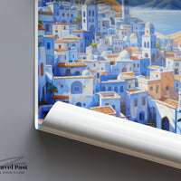 Chefchaouen Poster - Morocco Wall Art