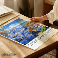 Chefchaouen Poster - Morocco Wall Art