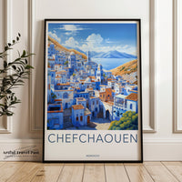 Chefchaouen Poster - Morocco Wall Art