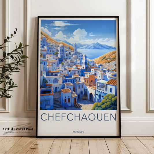 Chefchaouen Poster - Morocco Wall Art