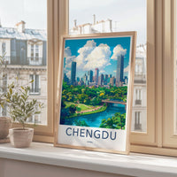 Chengdu Poster | China Wall Art | Asia Decor