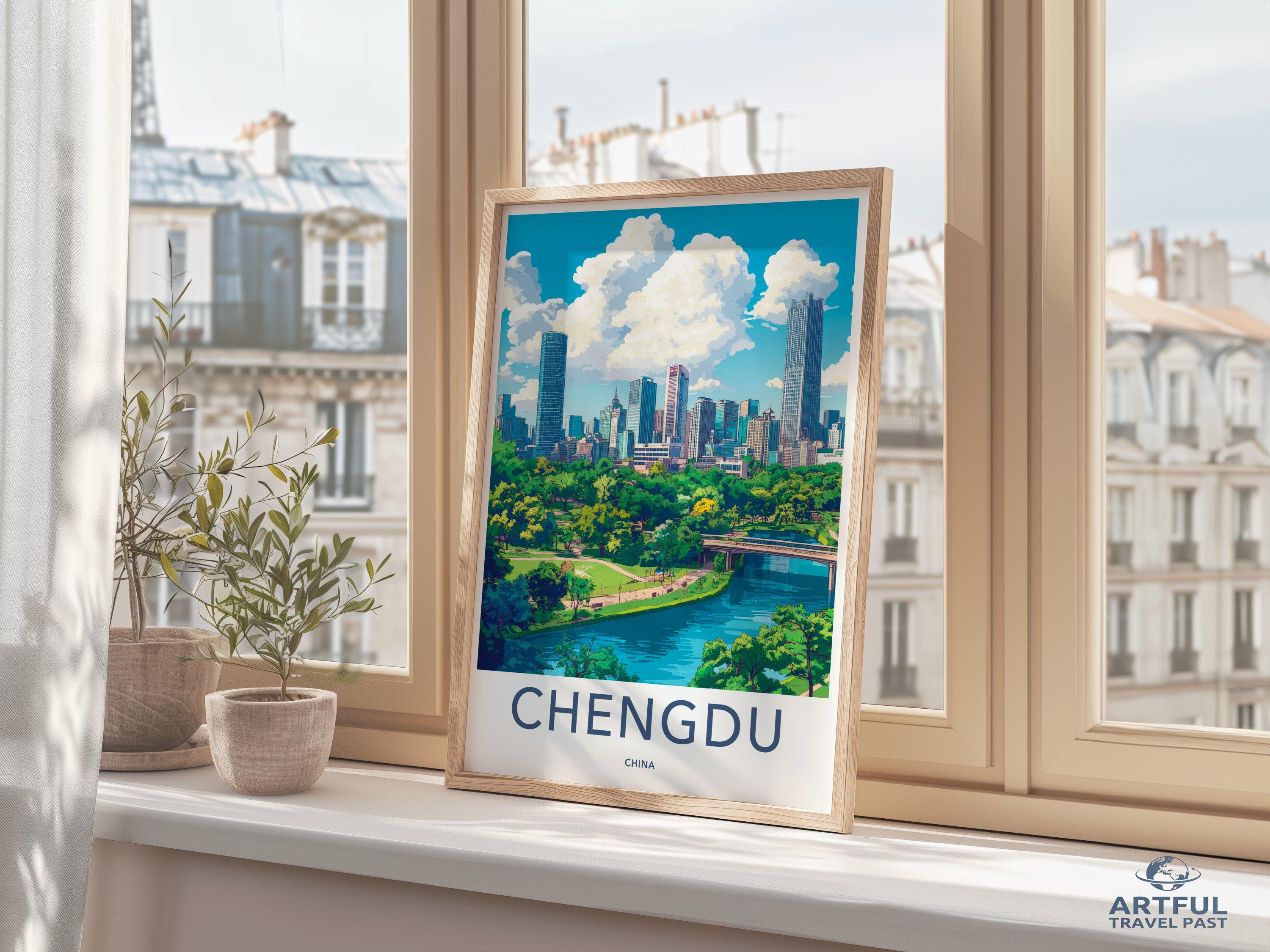 Chengdu Poster | China Wall Art | Asia Decor