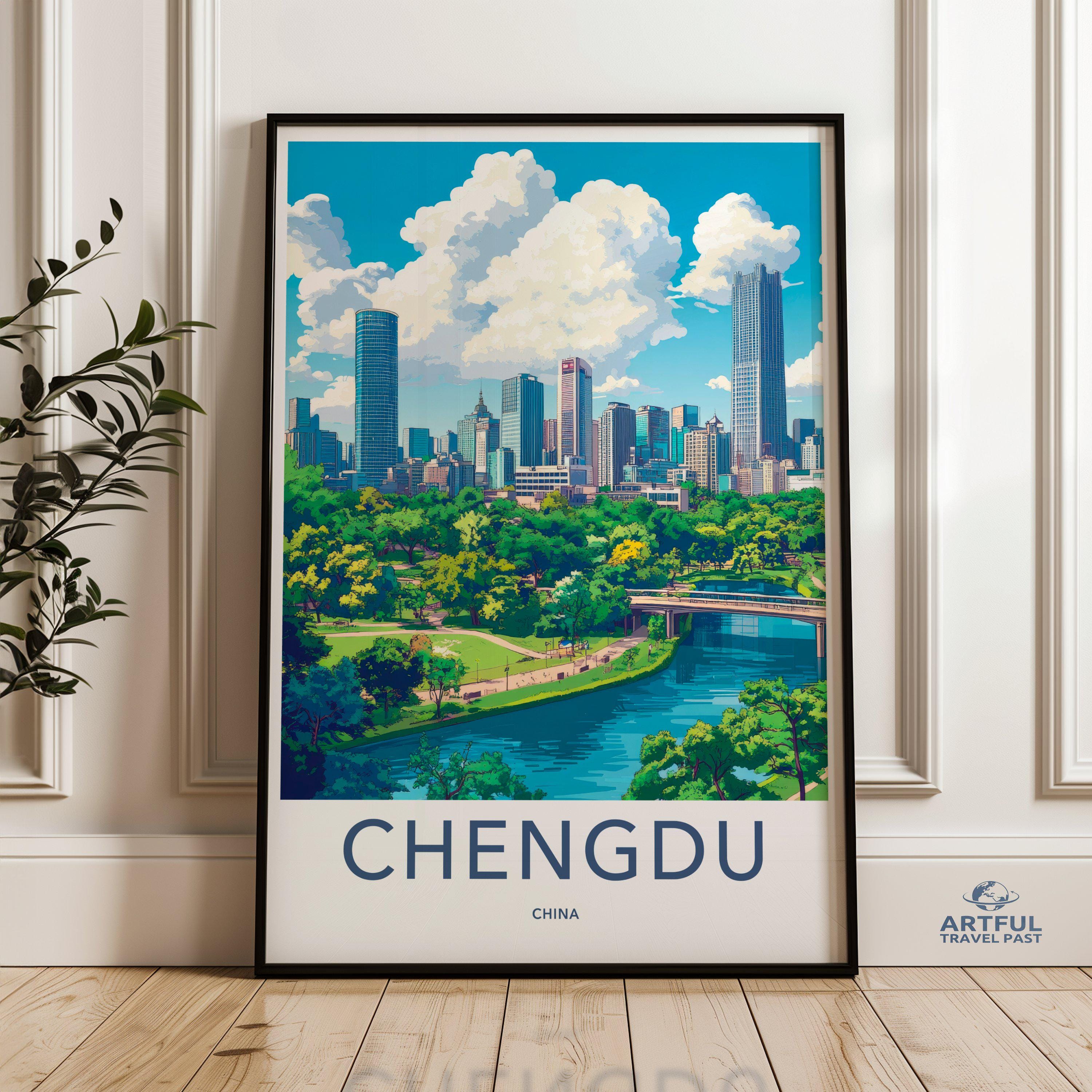 Chengdu Poster | China Wall Art | Asia Decor