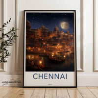 Chennai Poster | Tamil Nadu Wall Art | India Decor