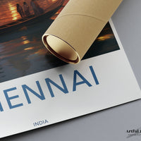 Chennai Poster | Tamil Nadu Wall Art | India Decor