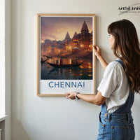 Chennai Poster | Tamil Nadu Wall Art | India Decor