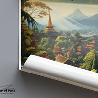 Chiang Mai Poster | Thailand Wall Art | Asia Decor