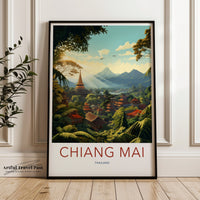 Chiang Mai Poster | Thailand Wall Art | Asia Decor