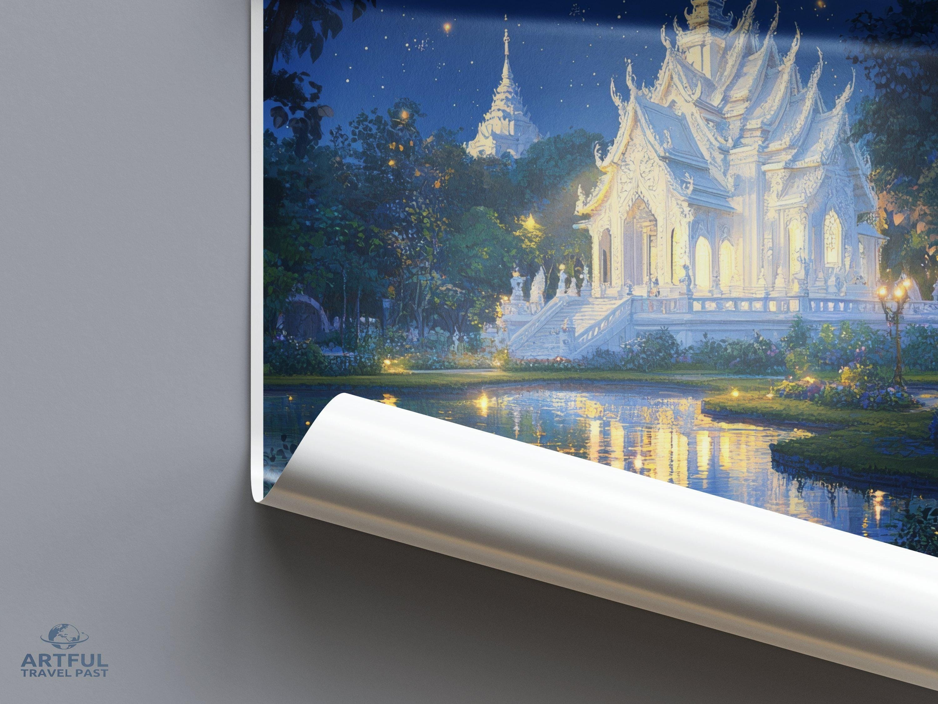Chiang Rai Temple Poster | Thailand Wall Art | Asia Decor