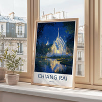 Chiang Rai Temple Poster | Thailand Wall Art | Asia Decor