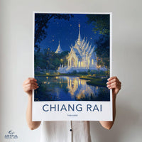 Chiang Rai Temple Poster | Thailand Wall Art | Asia Decor