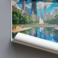 Chicago Poster | Illinois Wall Art | America Decor