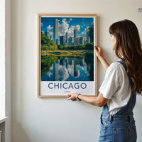 Chicago Poster | Illinois Wall Art | America Decor