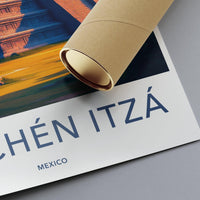 Chichen Itza Poster | Mayan Pyramid | Mexico Wall Art