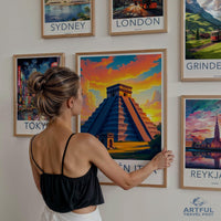 Chichen Itza Poster | Mayan Pyramid | Mexico Wall Art